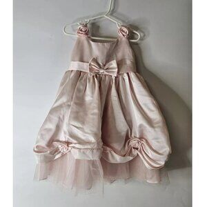 La Princess Girls PALE Pink TAFFETA MULTI RUFFLE DRESS 4T